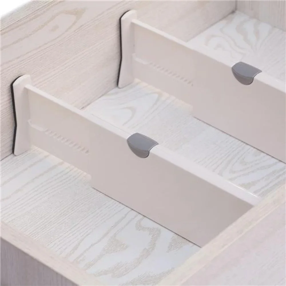Set of 8Adjustable Drawer Dividers Organizer Separators Plastic DresserOrganizer